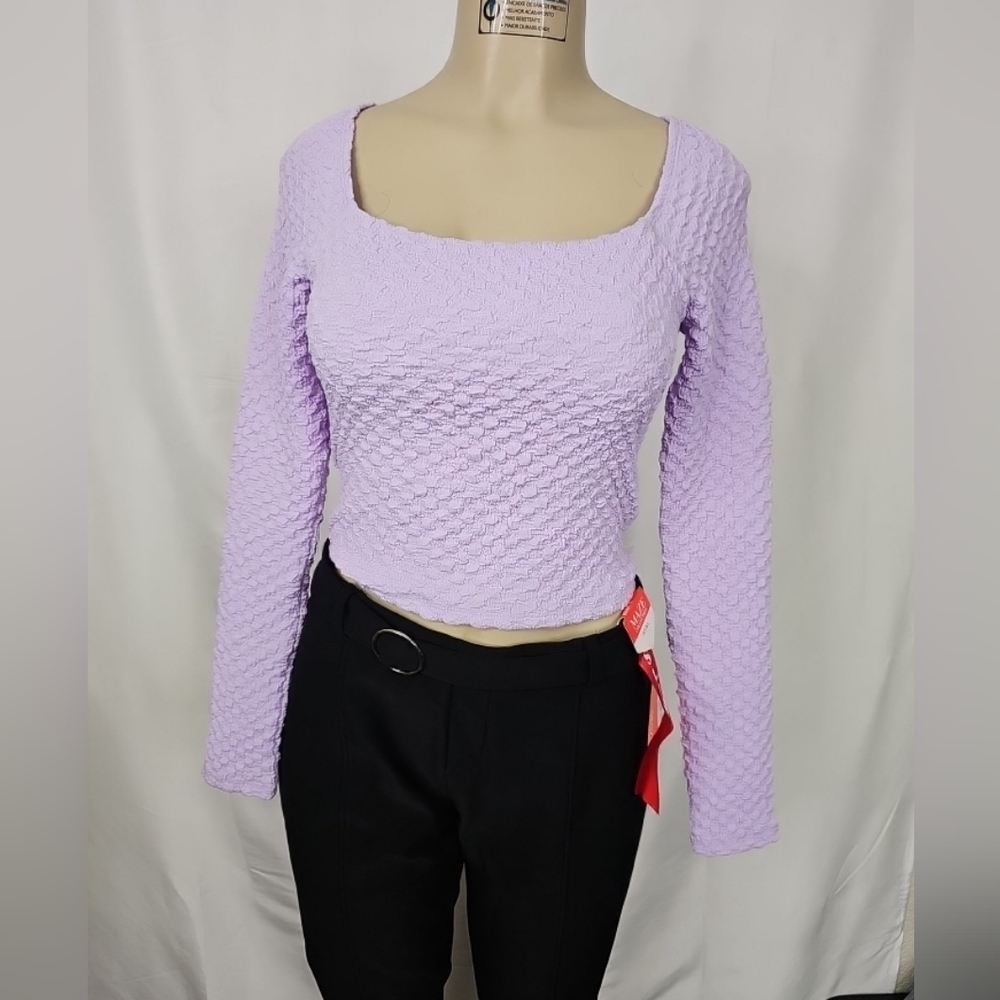 Lavender Textured Women's Top Elodie Nwt Small